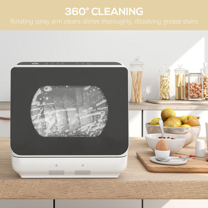 Six-Programme Countertop Dishwasher - White