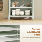 HOMCOM Farmhouse Style Sideboard - Light Green