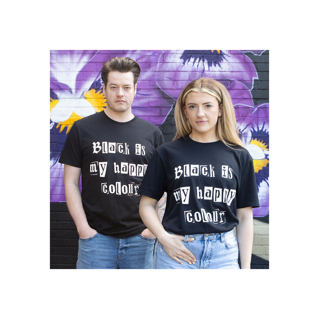 Black is My Happy Colour Unisex T-shirt Size XL