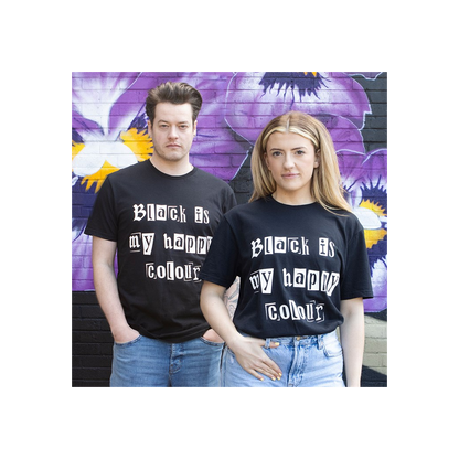 Black is My Happy Colour Unisex T-shirt Size XL