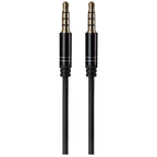 Maplin 3.5mm Aux Stereo 4 Pole Jack Plug to 3.5mm 4 Pole Jack Plug Cable - Black, 3m