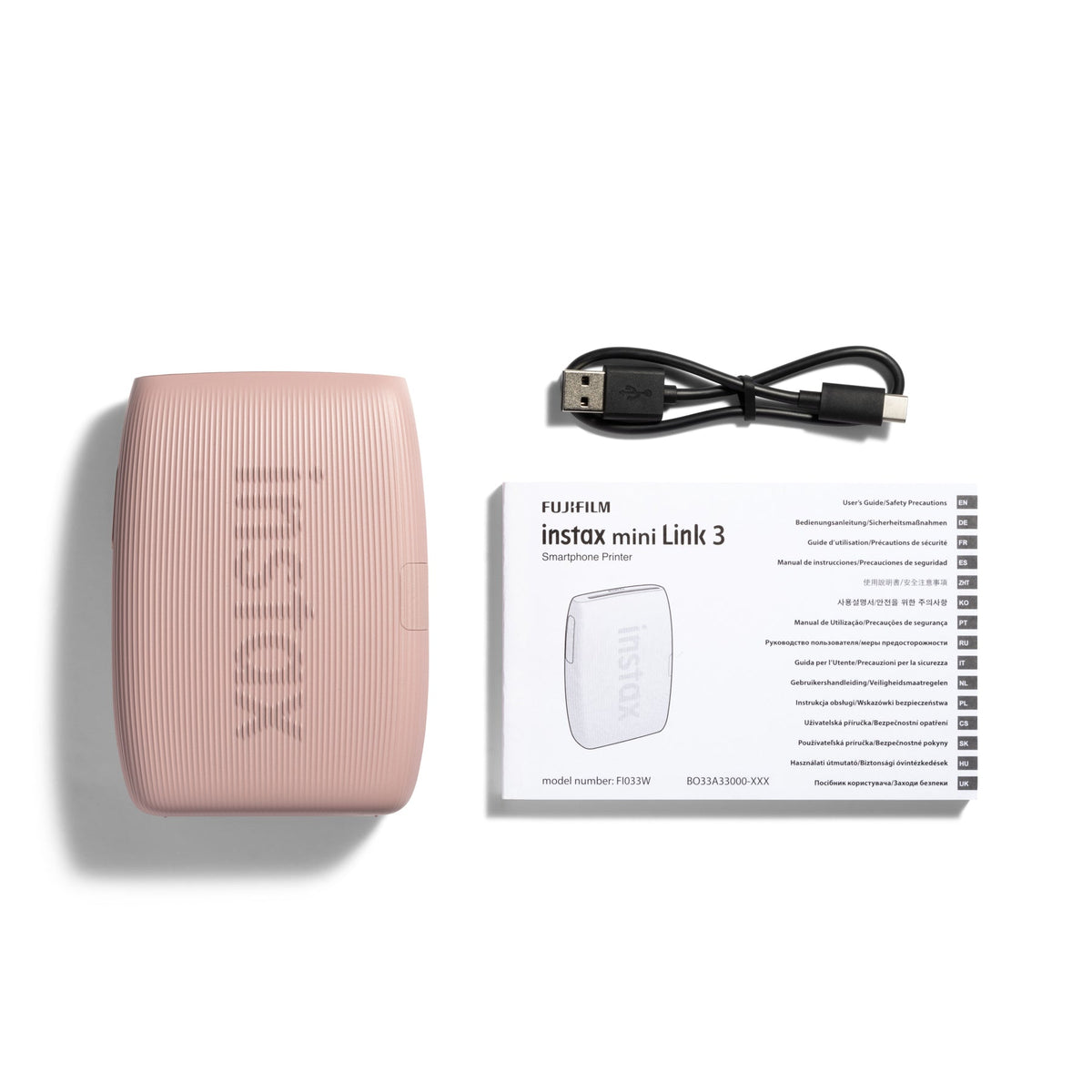 Fujifilm Instax Mini Link 3 Wireless Smartphone Photo Printer - Rose Pink