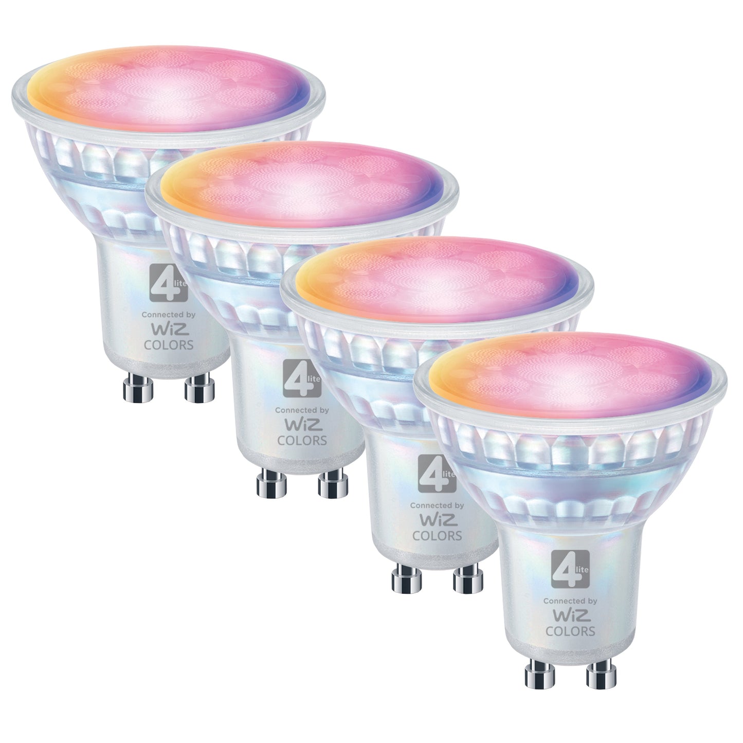 4lite Wiz Connect Dimmable Multicolour WiFi LED Smart Bulb - GU10
