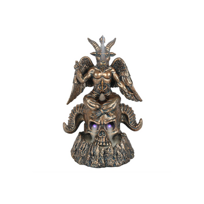 Gold Baphomet LED Backflow Incense Burner