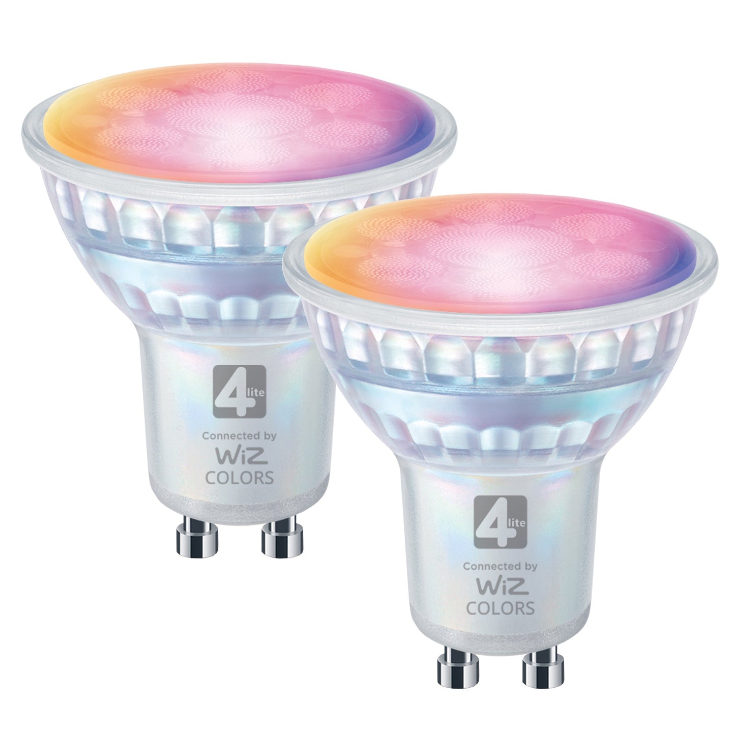4lite Wiz Connect Dimmable Multicolour WiFi LED Smart Bulb - GU10