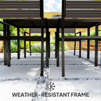 Outsunny Seven-Piece Outdoor Dining Set - Brown