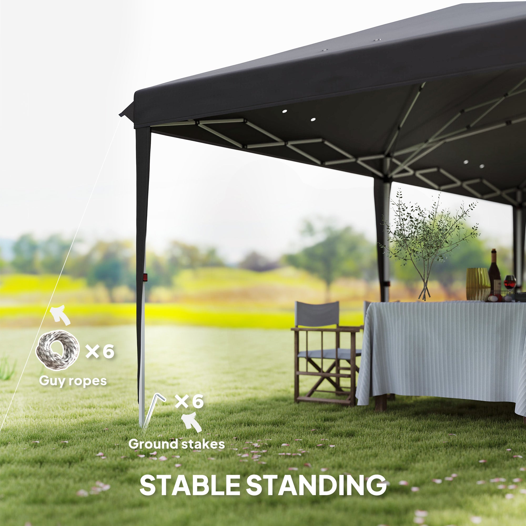 Outsunny 6 x 3 m Pop-Up Steel Frame Gazebo Grey