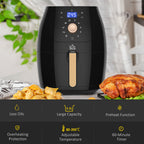 5.5L 1700W Air Fryer, with Digital Display, 80-200? Temperature