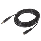 Maplin Power Supply Extension Lead 2.5mm x 5.5mm Plug to 2.5mm x 5.5mm Socket - Black, 5m