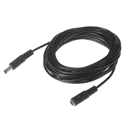 Maplin Power Supply Extension Lead 2.5mm x 5.5mm Plug to 2.5mm x 5.5mm Socket - Black, 5m