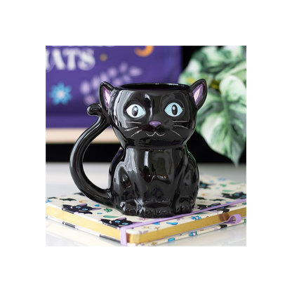 Cute and Creepy Black Cat Mug
