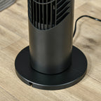 31 Inch Bladeless Oscillating Tower Fan with 70° Oscillation, Remote Control, 7.5H Timer, 3 Speed 3 Modes, Electric Floor Standing Cooling Fan for Home Bedroom Office, Black