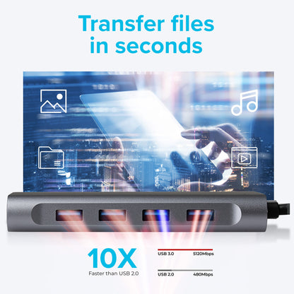 Maplin USB-C Multiport Hub 4x USB-A, HDMI, RJ45, USB-C PD, VGA, SD Card Reader