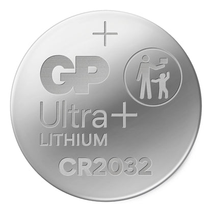 GP CR2032 Ultra Plus 3V Lithium Coin Cell Batteries - Pack of 2