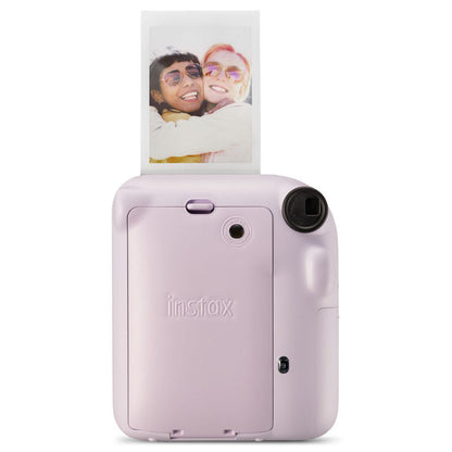 Fujifilm Instax Mini 12 Instant Camera with LED String Lights, Glitter Case & Lavender Film - Lilac Purple