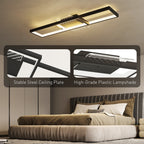 LED Ceiling Light, Modern Dimmable Ceiling Light with Wall Switch & Remote Control, Flush Mount Fixture Lamp with 3000-6000K Colour Temperatures for Living Room, Bedroom, Black