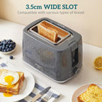 Kettle and Toaster Set, 1.7L 3000W Rapid Kettle with Limescale Filter, 2 Slice Toaster with 7 Browning Controls, Grey