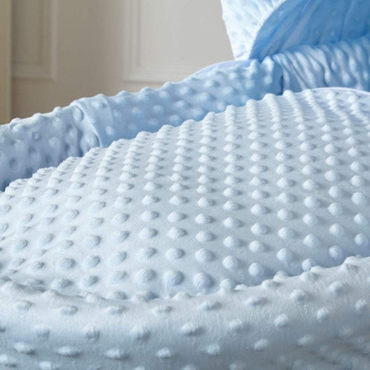 Blue Dimple Moses Basket Bedding Set