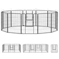PawHut 12 Panels Heavy Duty Puppy Playpen, for Small Dogs, Indoor and Outdoor Use - Silver