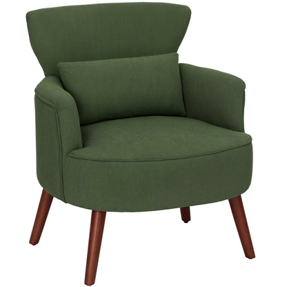 Corduroy Retro Accent Chair - Green