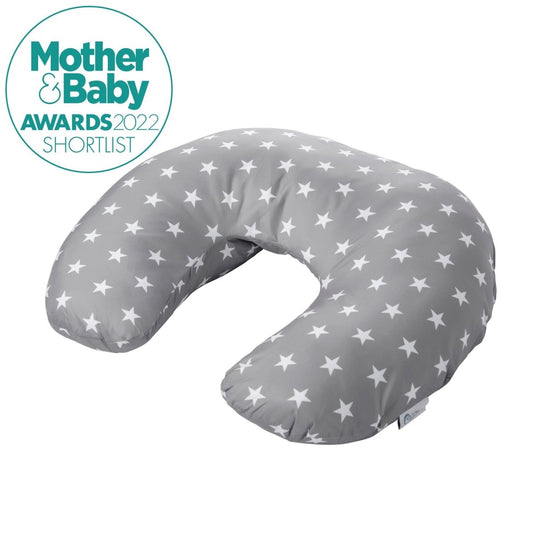 Breast Feeding Nursing Pillow  - Grey with Stars (COVER ONLY)