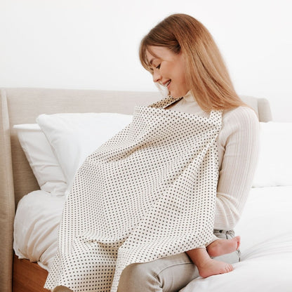 Breastfeed Apron - Grey Stars