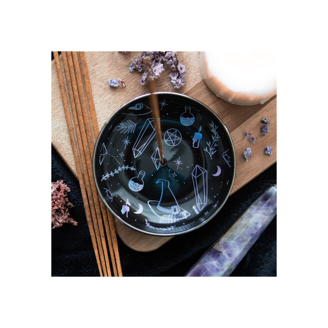 Crystal Witch Incense Holder Plate