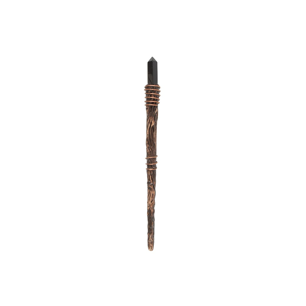 Thin Protection Black Obsidian Crystal Wand