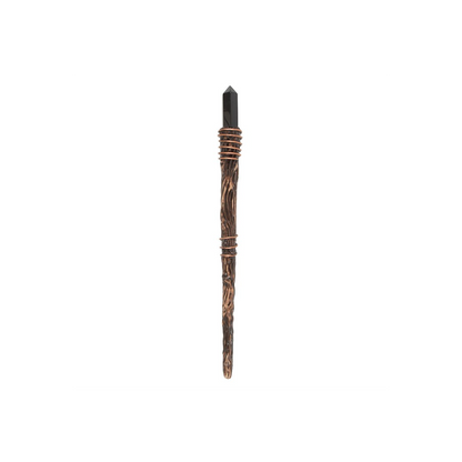 Thin Protection Black Obsidian Crystal Wand
