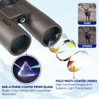 PRAKTICA Pioneer R 10x42mm Binoculars - Brown