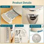 Polished Retro 40-100°C Kettle and Toaster Set - Cream