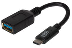 Maplin USB-C to USB-A 3.1 Gen 1 Female Adapter - Black, 14cm