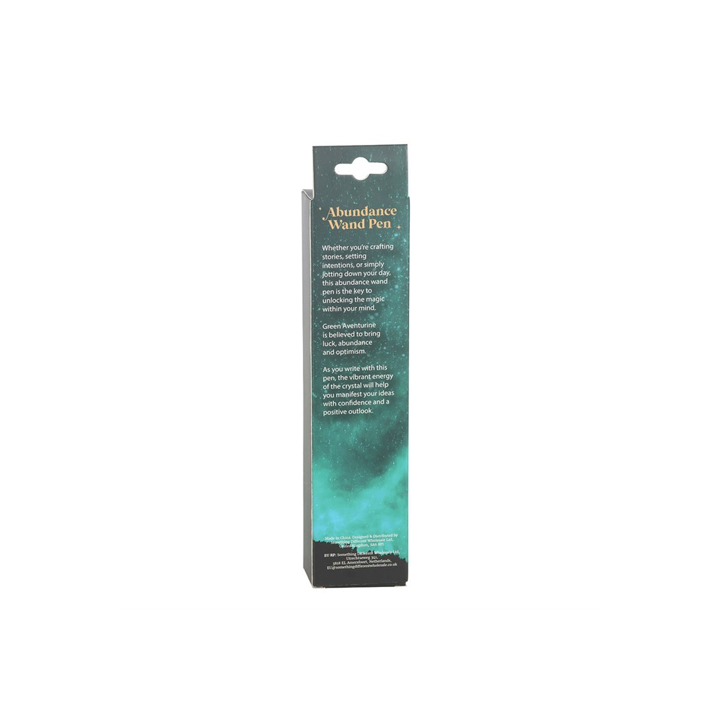 Abundance Green Aventurine Crystal Wand Pen