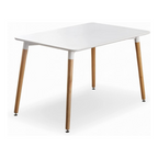 5PCs Dining Set - White Halo Dining Table & Set of 4 Lorenzo Tulip Dining Chairs