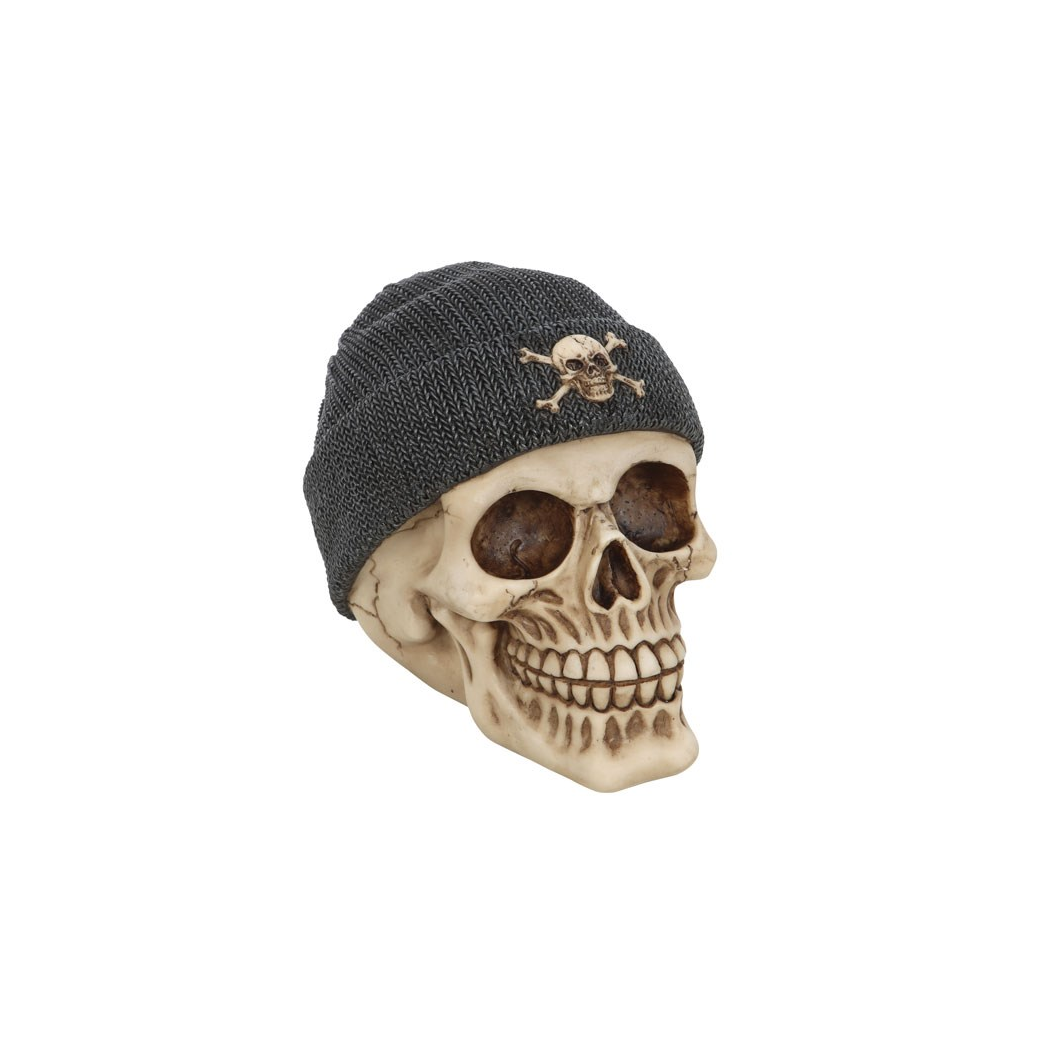 Skull Ornament with Beanie