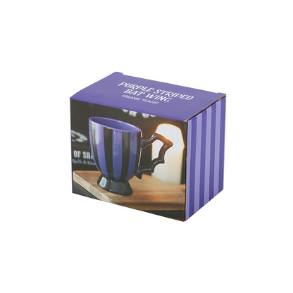 Purple Striped Bat Wing Teacup