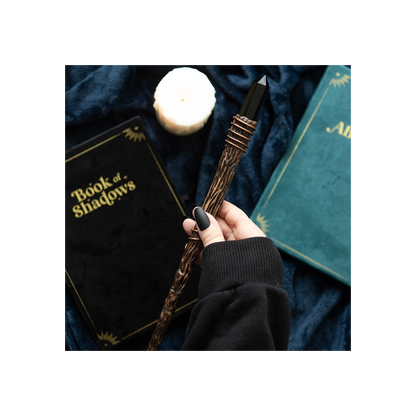 Thin Protection Black Obsidian Crystal Wand