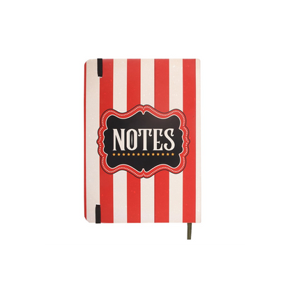 Red Circus Stripe A5 Notebook