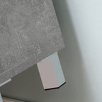 kleankin Under Sink Cabinet, Bathroom Vanity Unit, Storage Cupboard with Adjustable Shelves, White and Grey