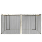 Outsunny 352 x 207cm Universal Replacement Mesh Sidewall Netting for Patio Gazebos and Canopy Tents, (Sidewall Only) Beige