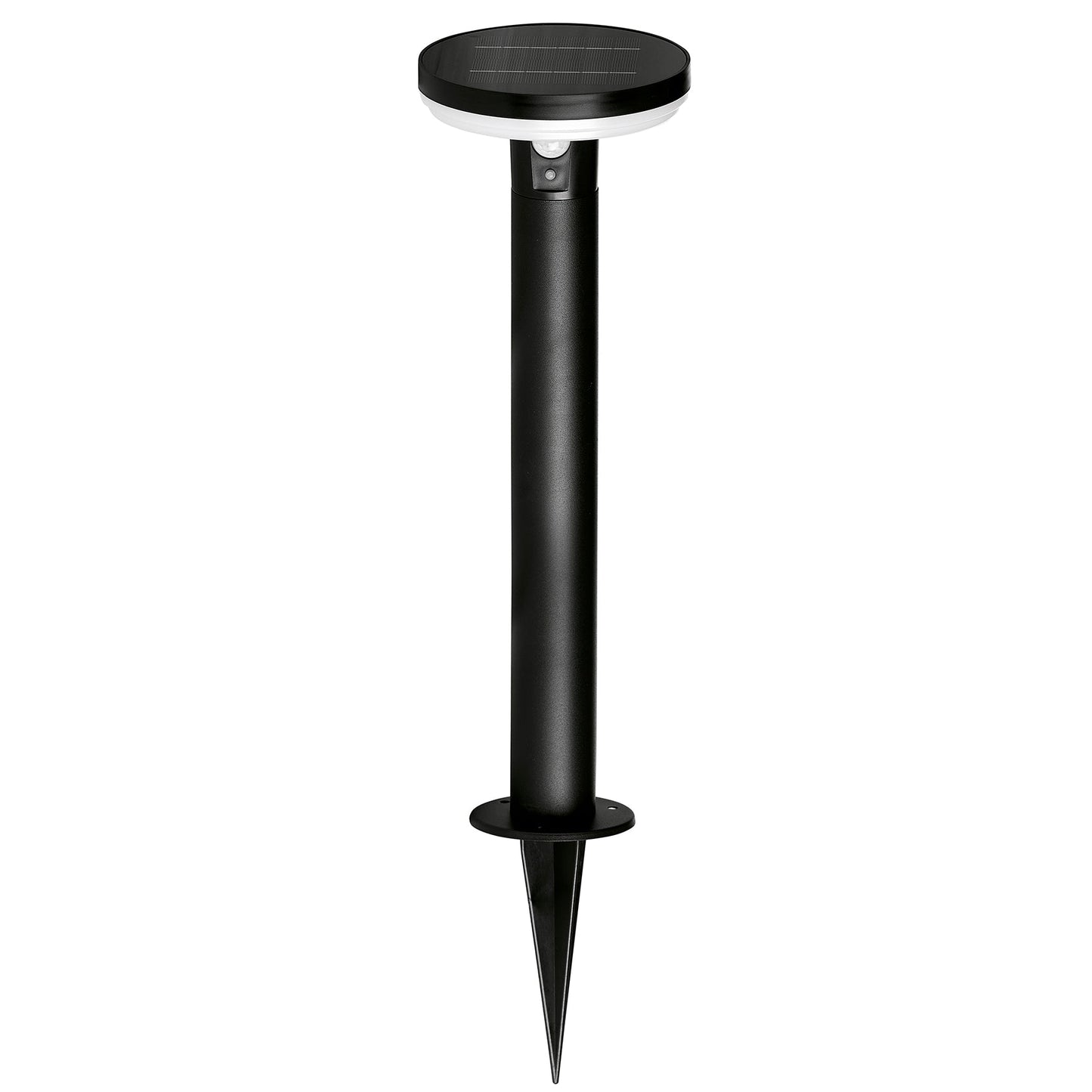 4lite Antheia Solar IP54 Die-Cast Aluminium LED Outdoor Bollard Light with Built in PIR Motion Sensor