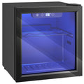 12 Bottle Wine Cooler, 36 Litre Capacity, 4-16°C Tabletop Drinks Wine Fridge with Glass Door, LED Light, Black