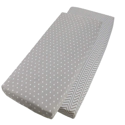 Crib Jersey Fitted Sheets 100% Cotton 40x90cm - Pack Of 2 - Fits All Models