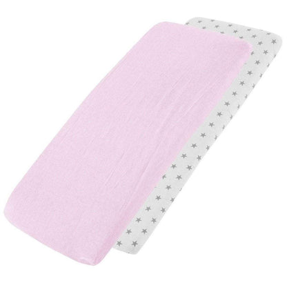 Crib Jersey Fitted Sheets 100% Cotton 40x90cm - Pack Of 4 - Fits All Models