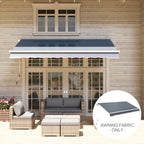 Outsunny Awning Replacement Canopy, Water Resistant UPF 50+ Sun Shade Cover for 3 x 2.5 m Garden Awning (Fabric Only), Grey