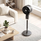 20 dB Silent Standing Fan, Pedestal Fan with Remote, Oscillating, 8 Speeds, Adjustable Height, 12H Timer