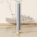 LED Floor Lamp for Living Room, 120cm Modern Standing Lamp with 3000K/4500K/6500K Colour Temperatures, Linen Shade and Wooden Base, Grey