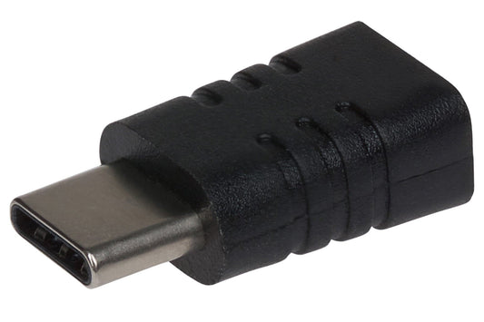 Maplin USB-C to Micro USB-B Female Adapter - Black
