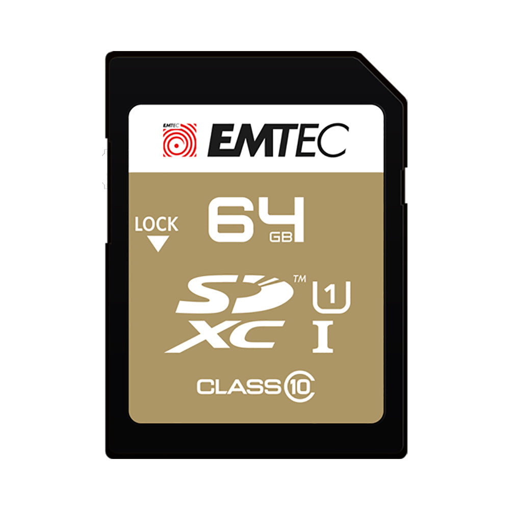 EMTEC 64GB UHS-I U1 EliteGold SD Memory Card
