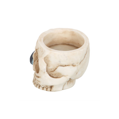 Skull Tealight Holder with Snake